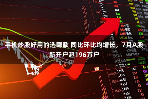 手机炒股好用的选哪款 同比环比均增长，7月A股新开户超196万户