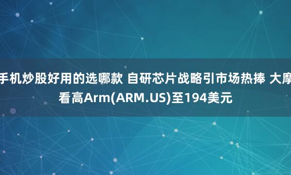 手机炒股好用的选哪款 自研芯片战略引市场热捧 大摩看高Arm(ARM.US)至194美元